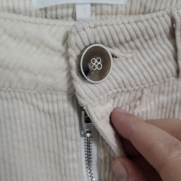 PAIGE Womens SZ 25 Hoxton Ankle Corduroy Pants Cream - Picture 6 of 15